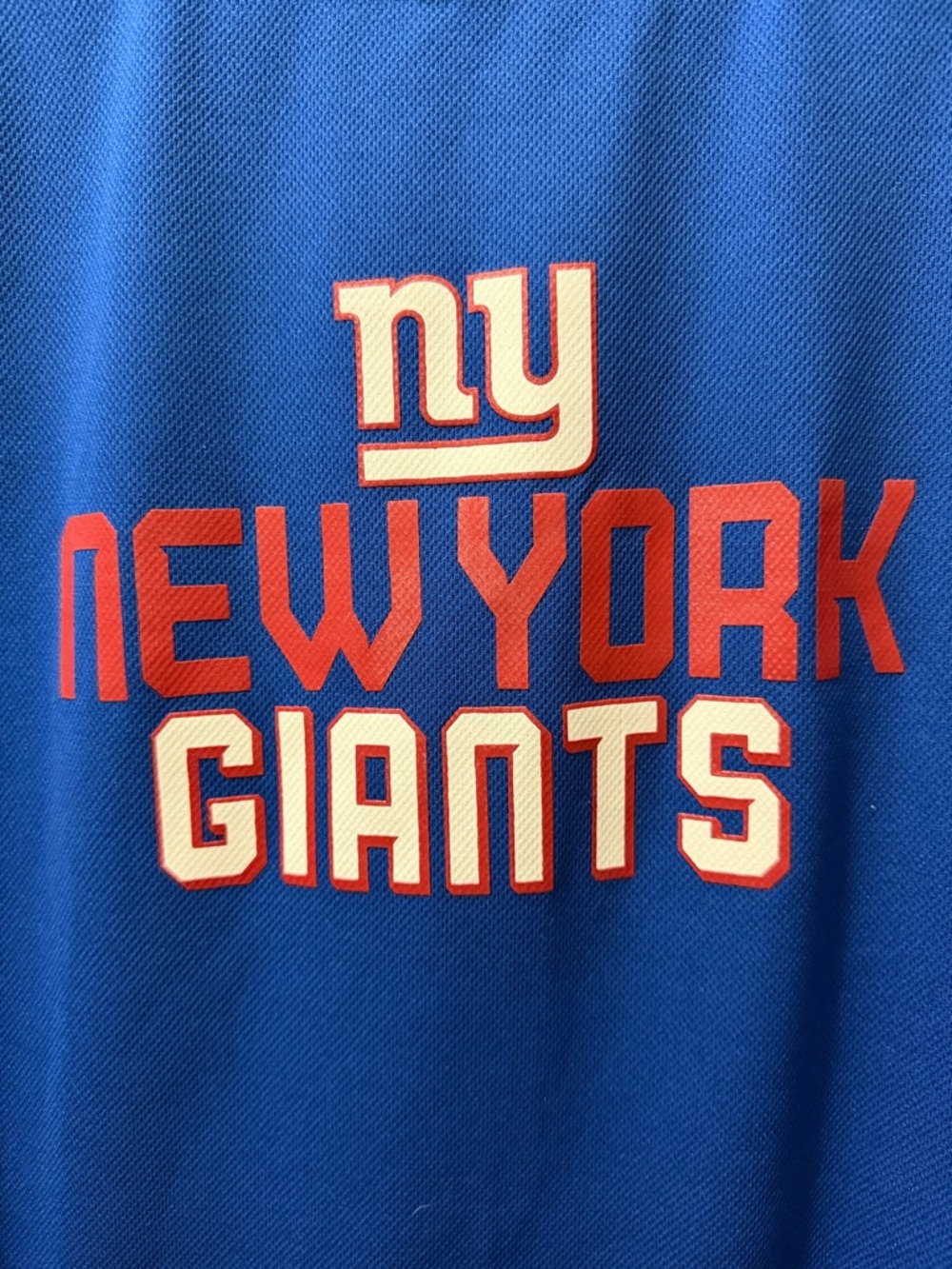 NY Giants Reebok NFL Team Apparel Royal Blue Tee with Red & White Logo - Picture 5 of 6
